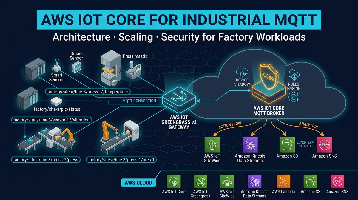 AWS IoT Core: Industrial MQTT Architecture & Scaling