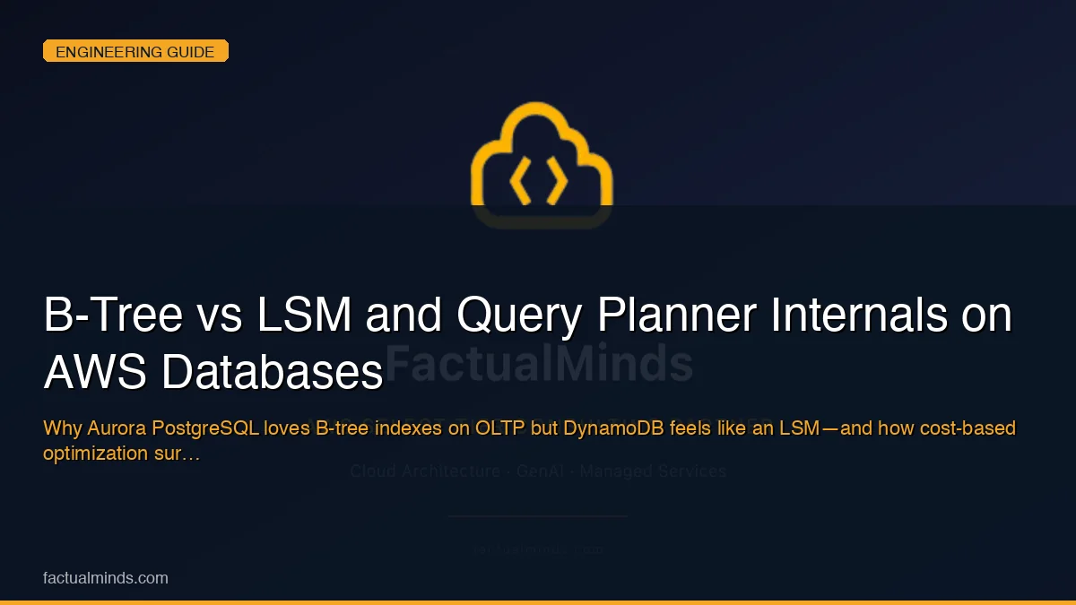 B-Tree vs LSM and Query Planner Internals on AWS Databases