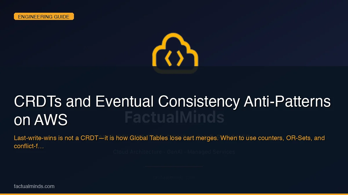 CRDTs and Eventual Consistency Anti-Patterns on AWS