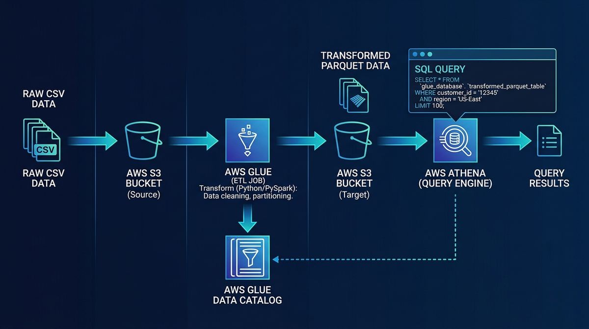 Build a Serverless Data Pipeline with AWS Glue + Athena