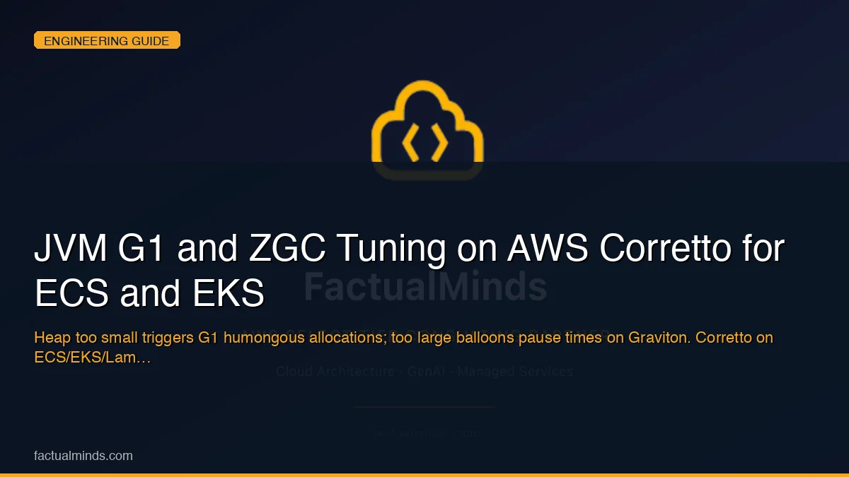 JVM G1 and ZGC Tuning on AWS Corretto for ECS and EKS