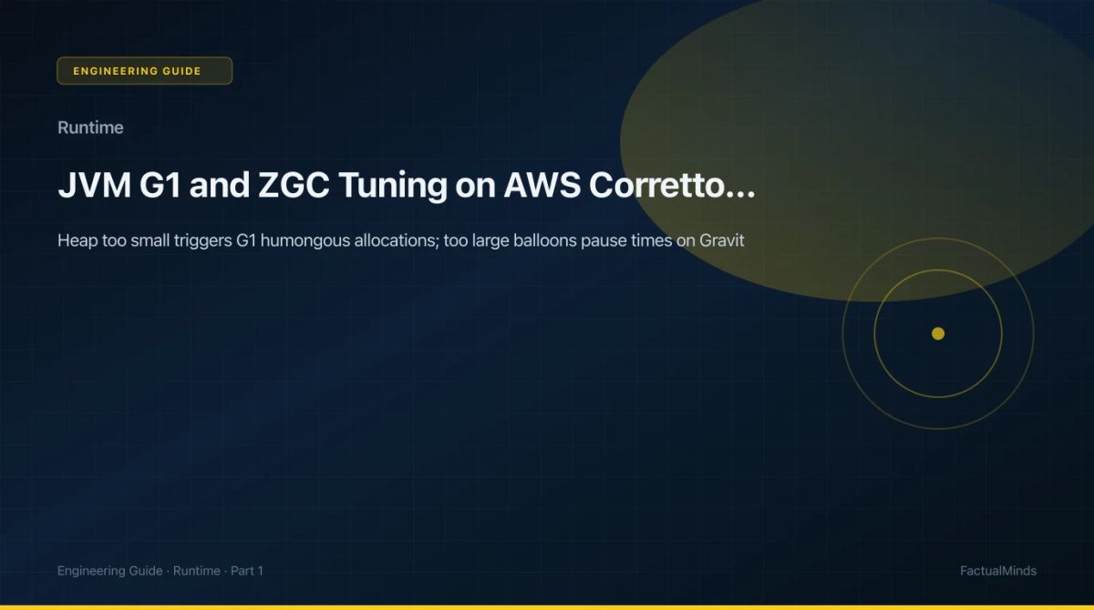 JVM G1 & ZGC Tuning on AWS Corretto for ECS/EKS