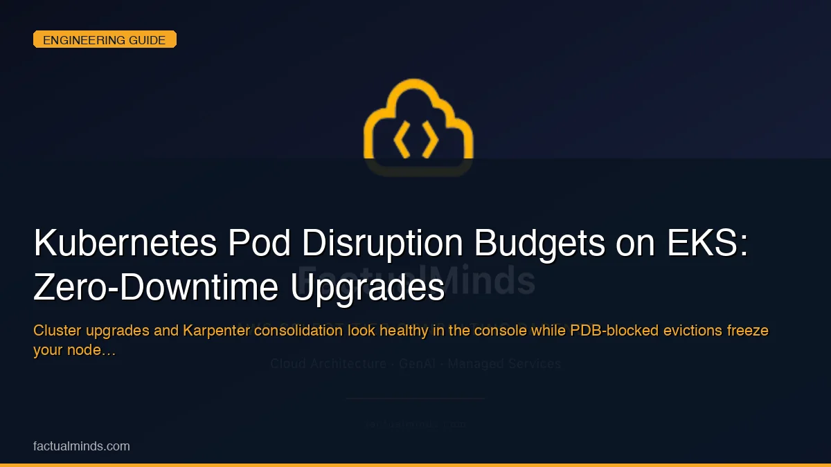 Kubernetes Pod Disruption Budgets on EKS: Zero-Downtime Upgrades