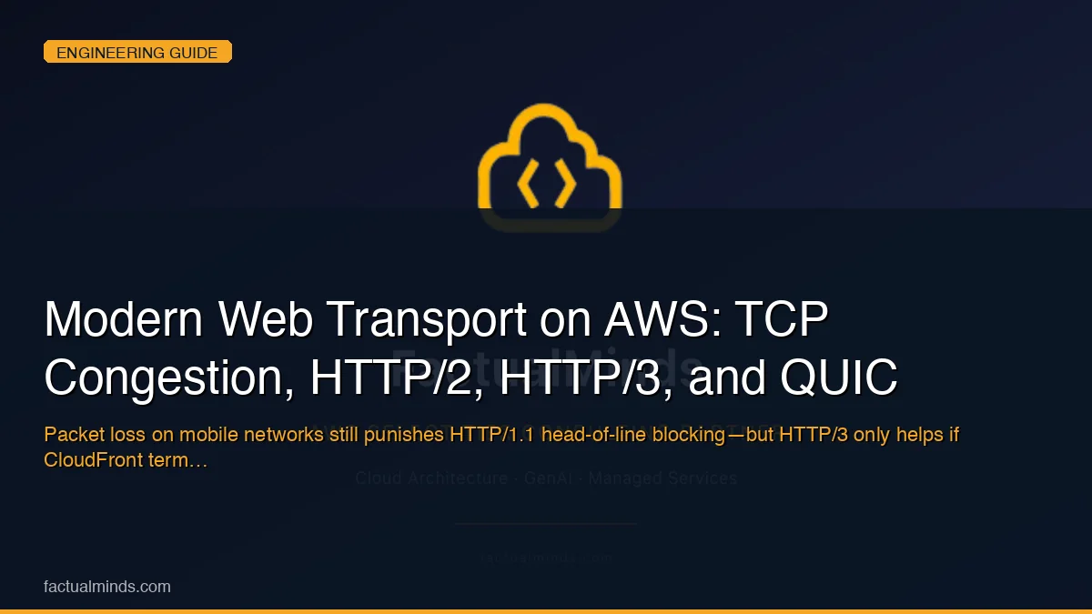 Modern Web Transport on AWS: TCP Congestion, HTTP/2, HTTP/3, and QUIC