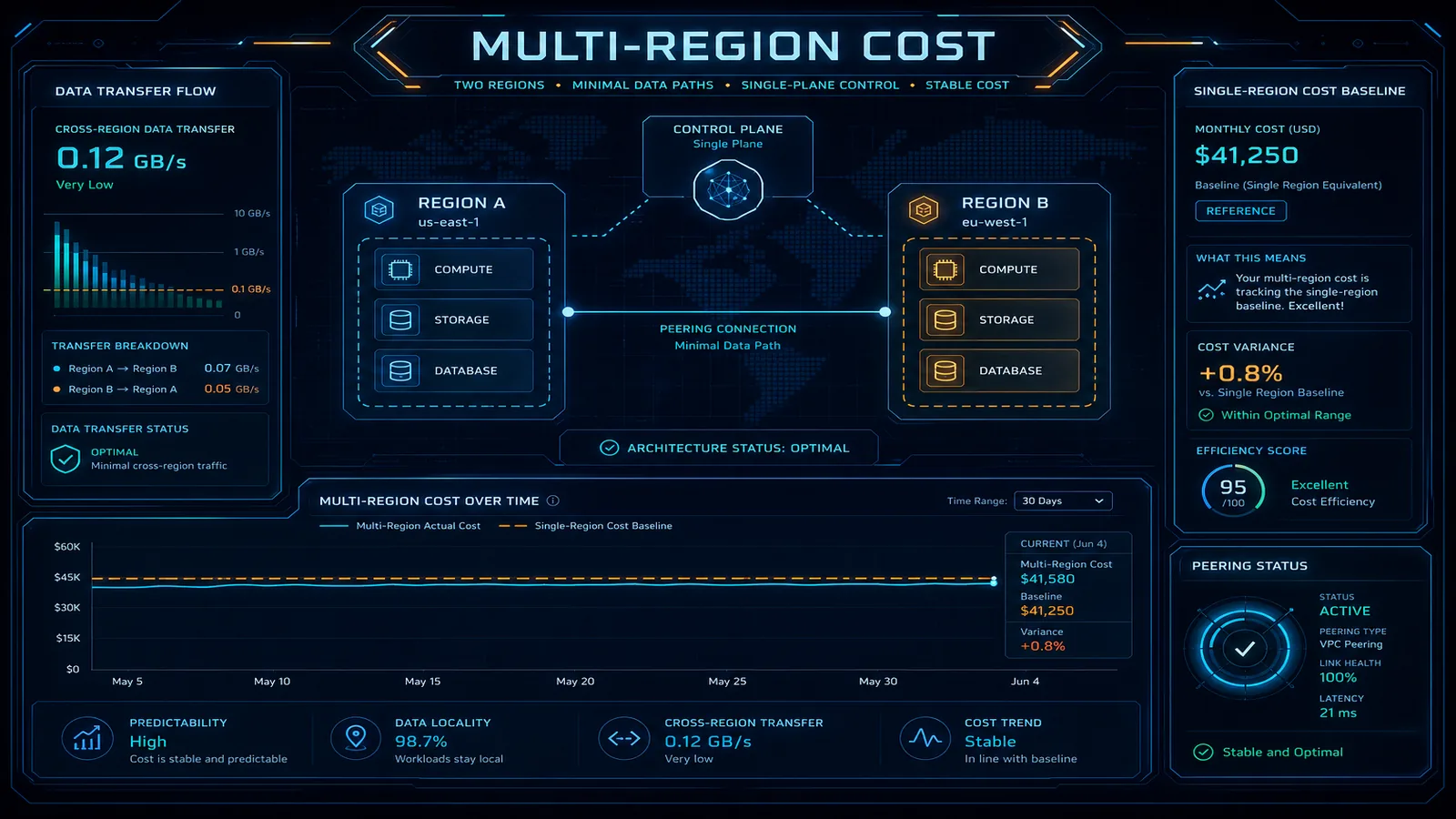 How to Design Multi-Region AWS Architectures Without Doubling Costs