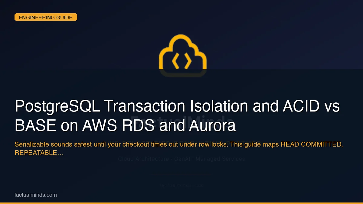 PostgreSQL Transaction Isolation and ACID vs BASE on AWS RDS and Aurora