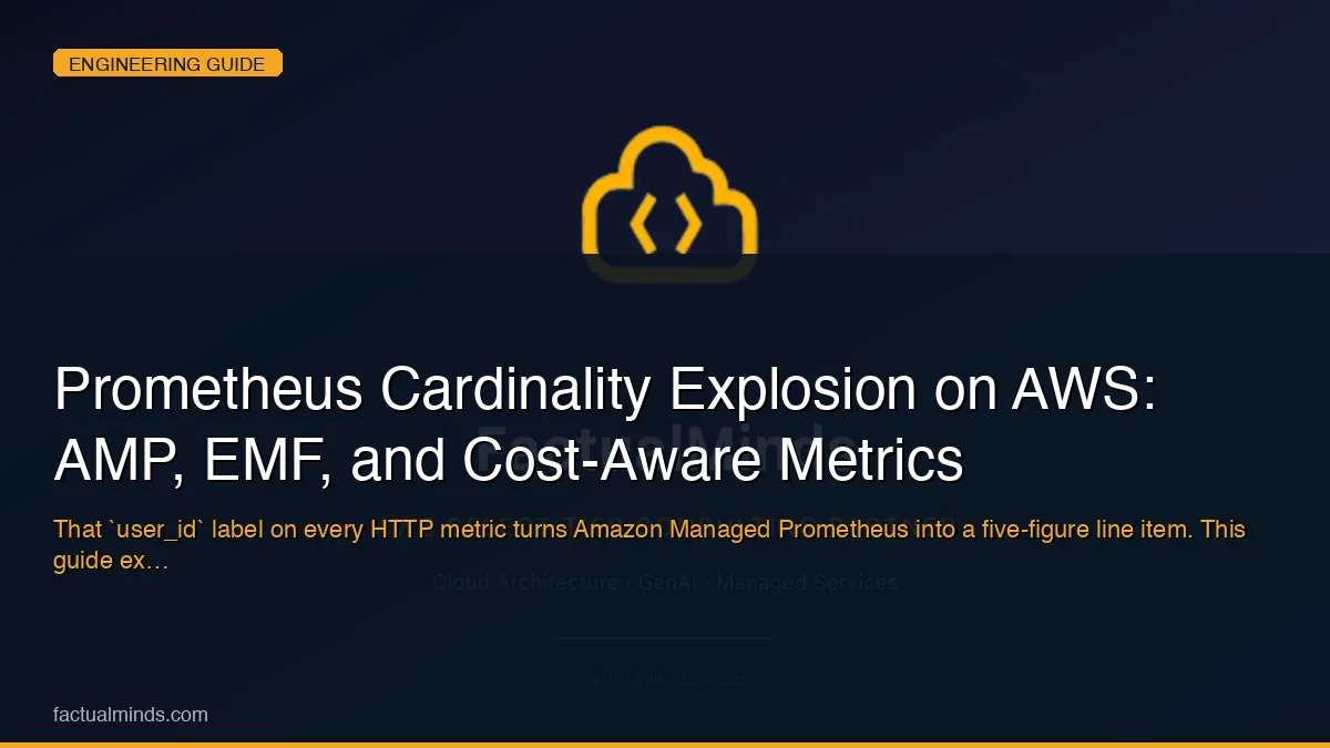Prometheus Cardinality Explosion on AWS: AMP, EMF, and Cost-Aware Metrics