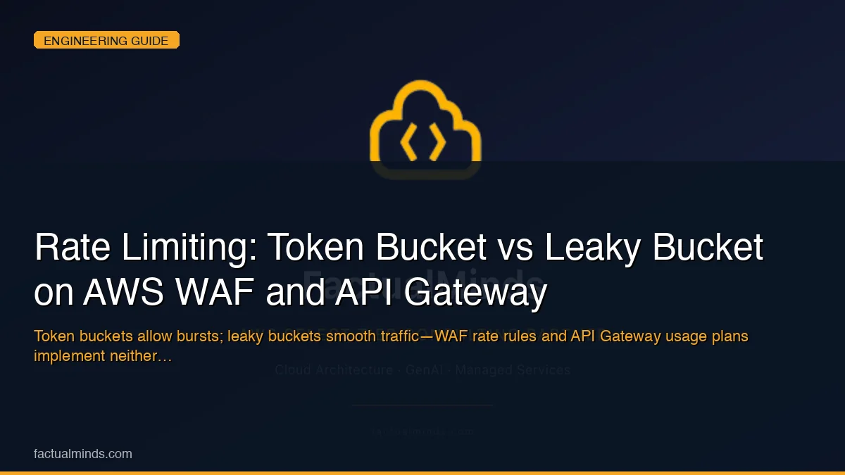 Rate Limiting: Token Bucket vs Leaky Bucket on AWS WAF and API Gateway