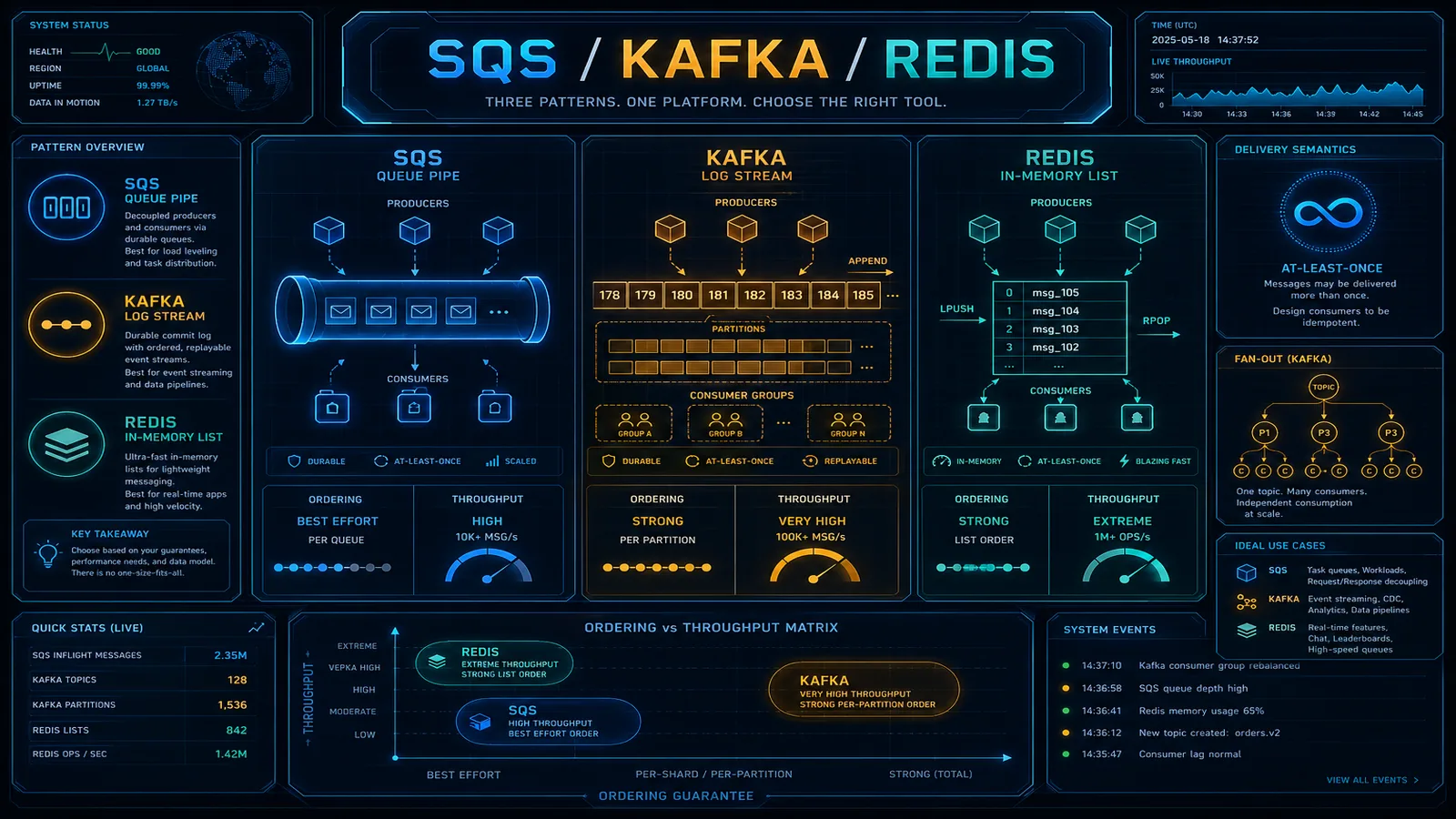 How to Build Reliable Queue Systems on AWS (SQS, Kafka, Redis)